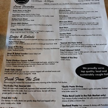 Nico's Pier 38 - Lunch menu - Seafood Near Me - Honolulu, Hawaii Nico's Pier 38 - Lunch menu - Seafood Near Me - Honolulu, Hawaii