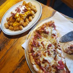 Classic Pizza Blue Note Cafe - The combo and loaded tots