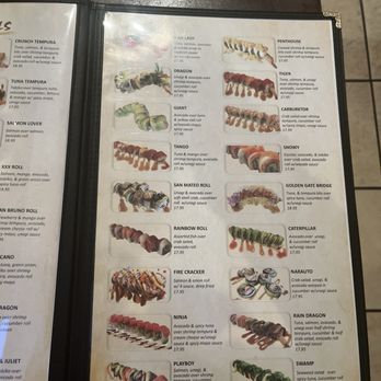 Ninja Sushi & Tofu - Special Rolls - Prices as of 12.19.2025 - Korean Near Me - San Bruno, California