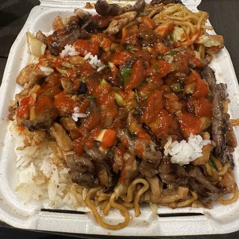 Mama Fresh Grill Teriyaki - #6 Chicken and Beef with Rice Noodles and Veggies - Chicken Shop Near Me - Hesperia, California Mama Fresh Grill Teriyaki - #6 Chicken and Beef with Rice Noodles and Veggies - Chicken Shop Near Me - Hesperia, California