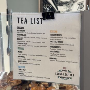 Hansa Coffee Roasters - Tea Menu - Coffee & Tea Near Me - Libertyville, Illinois Hansa Coffee Roasters - Tea Menu - Coffee & Tea Near Me - Libertyville, Illinois