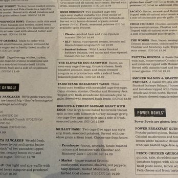 First Watch - A readable snippet of their big menu, circa July 2025. - Breakfast & Brunch Near Me - Des Plaines, Illinois