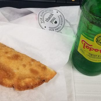 Cuban Cafe Deer Park - Cuban sandwich with chicken empanada and Topo Chico Lime - Cuban Near Me - Deer Park, Texas