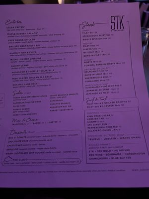 Menu photo 7 STK Steakhouse Los Angeles, CA