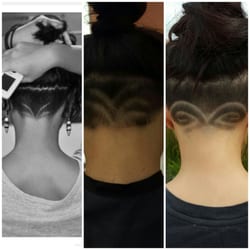 LV’s Barbershop - Left to right. What I originally wanted. What the "salon" did. & what LV did to fix. I'm super satisfied- magically fixed it.