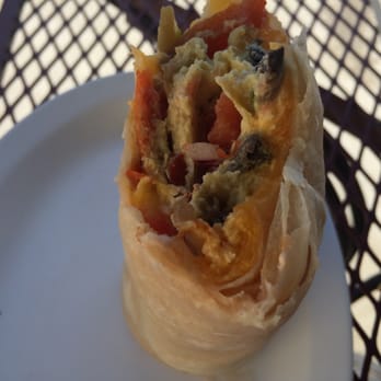 My Galley - Partially consumed veggie breakfast burrito required much application of hot sauce to render tasty. - Breakfast & Brunch Near Me - Newport Beach, California