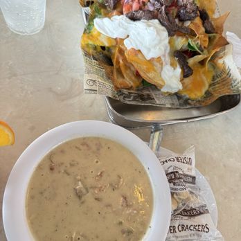Monty's Sunset - South Beach - Nachos New England Clam Chowder - Seafood Near Me - Miami Beach, Florida