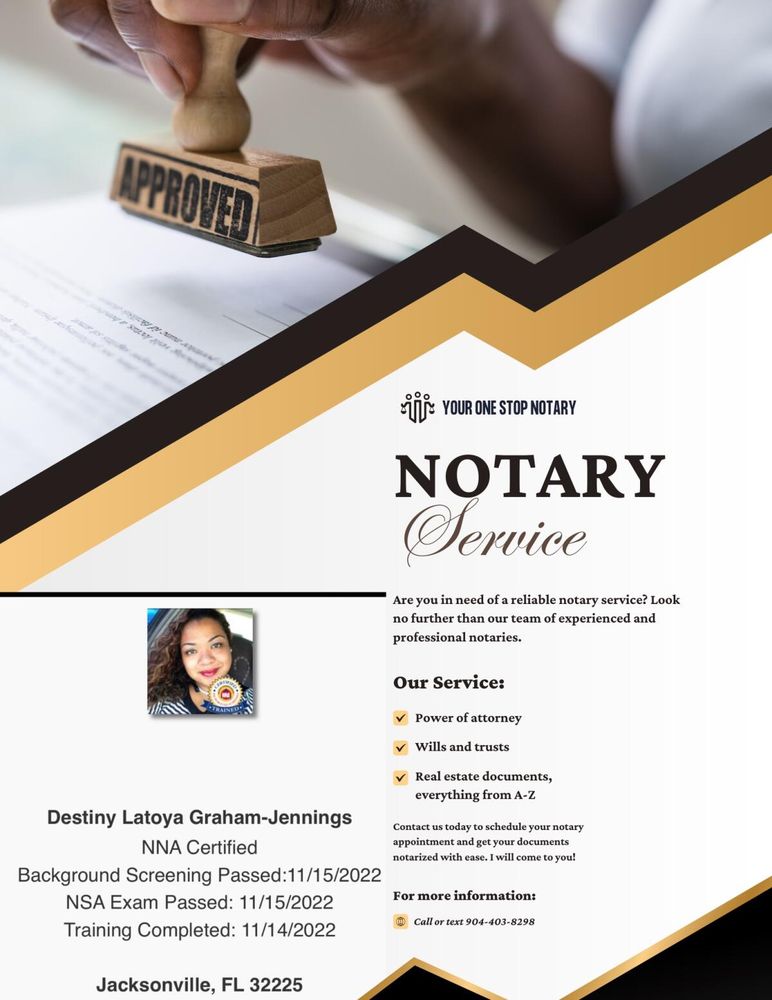 PIONEERED MOBILE NOTARY SERVICE Request a Quote Jacksonville