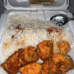 Taste Of India Grill - Chicken Tikka, Extre Basmati Rice, not photographed are the onions and peppers but it did come with