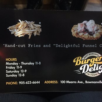 Burger Delight - Burgers Near Me - Bowmanville, Ontario