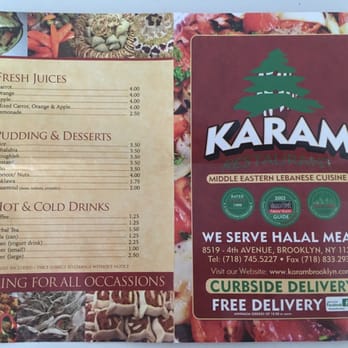 Karam Restaurant - Menu p1 - Middle Eastern Near Me - Brooklyn, New York Karam Restaurant - Menu p1 - Middle Eastern Near Me - Brooklyn, New York