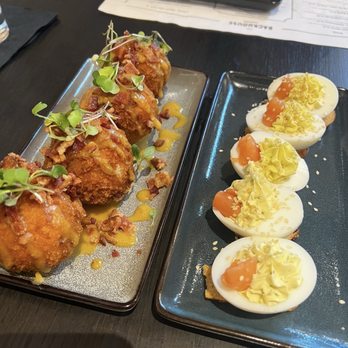 The Rackhouse Tavern - Potato croquettes and Deviled Eggs - Pubs Near Me - Lexington, Kentucky The Rackhouse Tavern - Potato croquettes and Deviled Eggs - Pubs Near Me - Lexington, Kentucky