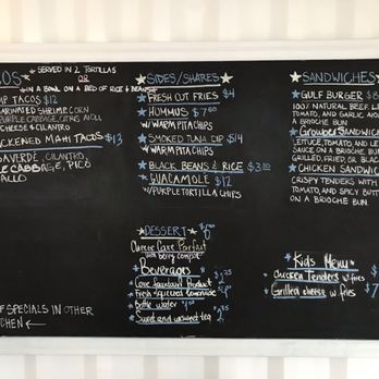 The Gulf - Taco bar menu - Burgers Near Me - Orange Beach, Alabama