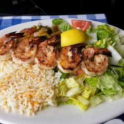 Athena Grill - Shrimp souvlaki