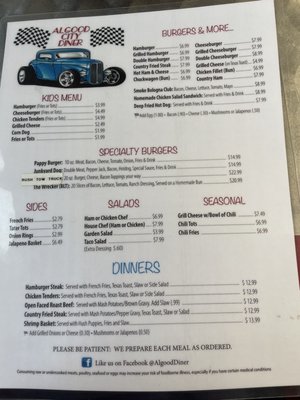 Menu photo 3 Algood City Diner Algood, TN Menu photo 3 Algood City Diner Algood, TN