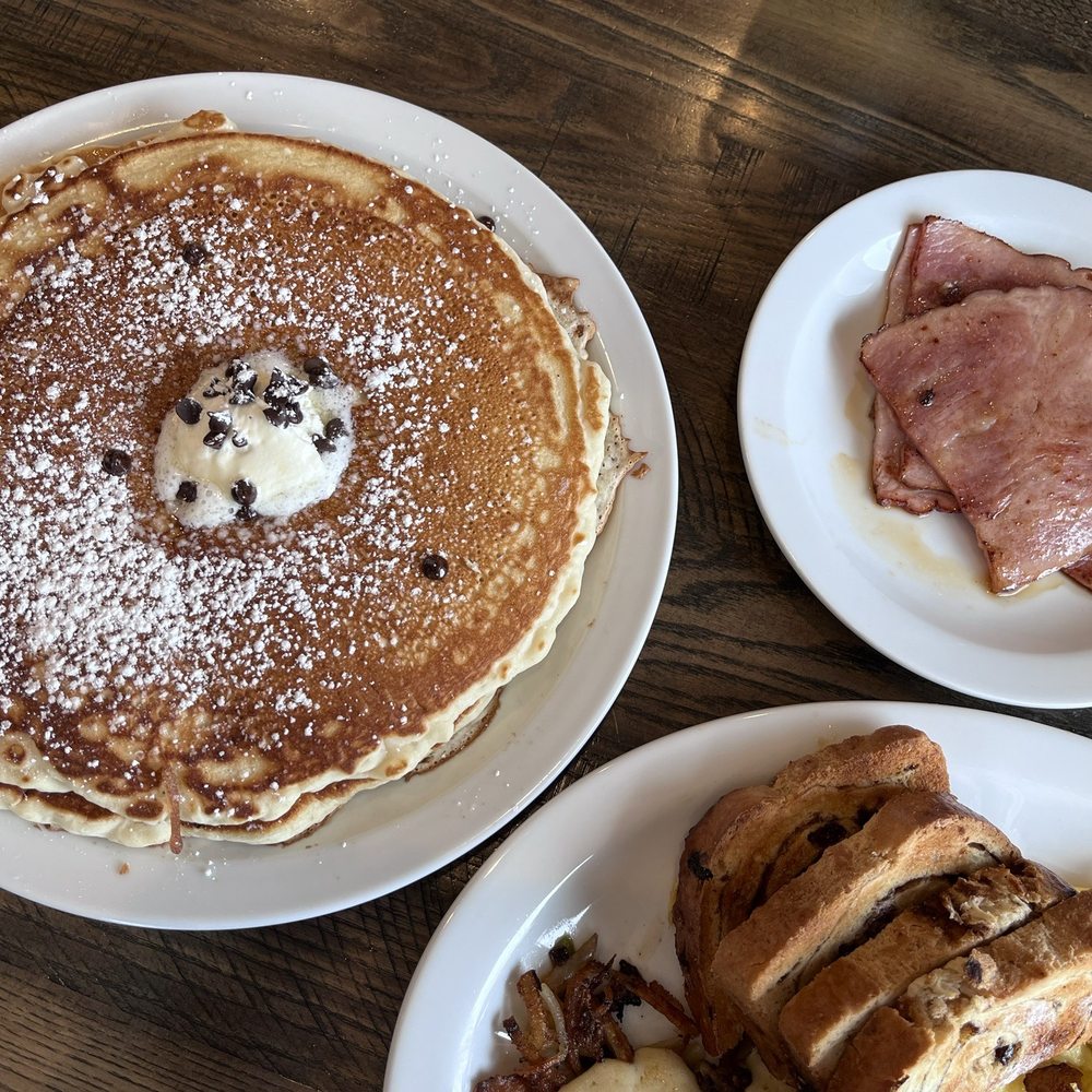 City Line Diner - Pancake with side of ham! - Breakfast & Brunch Near Me - Worcester, Massachusetts