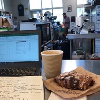 Good Cup - almond croissant and oat milk latte - Coffee & Tea Near Me - Matthews, North Carolina Good Cup - almond croissant and oat milk latte - Coffee & Tea Near Me - Matthews, North Carolina