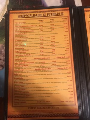 Menu photo 6 El Potrillo Lafayette, LA Menu photo 6 El Potrillo Lafayette, LA