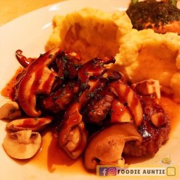 Steak Diane and Herb Crusted Salmon