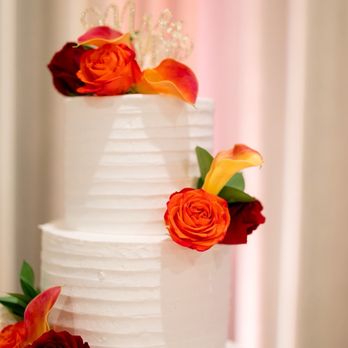 Fancy Cake Bakery - 4 layer wedding cake with chocolate mousse & lemon raspberry filling - Desserts Near Me - Tustin, California