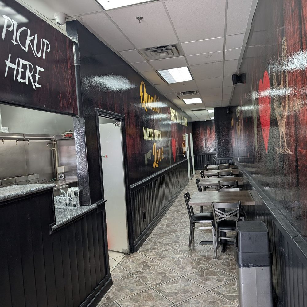 Them wings - Lots of seating in the narrow hallway. - Chicken Wings Near Me - North Las Vegas, Nevada Them wings - Lots of seating in the narrow hallway. - Chicken Wings Near Me - North Las Vegas, Nevada