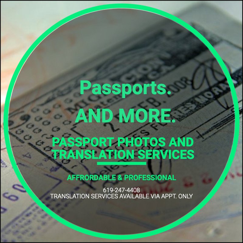 PASSPORTS AND MORE San Diego, California Translation Services