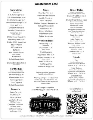 Menu photo 1 Amsterdam Cafe Amsterdam, MO