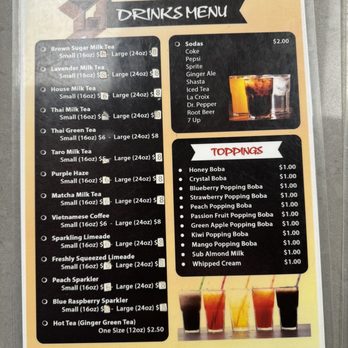Chopstix Vietnamese Kitchen - Drink menu - Vietnamese Near Me - Flagstaff, Arizona