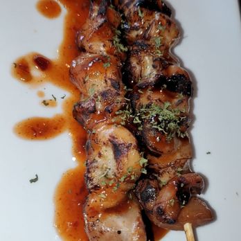 Umami Auburn - Korean BBQ Chicken Skewer .. sweet chili on the left and soy honey on the right - Seafood Near Me - Auburn, Alabama Umami Auburn - Korean BBQ Chicken Skewer .. sweet chili on the left and soy honey on the right - Seafood Near Me - Auburn, Alabama