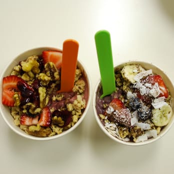 Genuine Fresche - Chocolate Cherry on the left and Chocolate Coconut on the right, both very tasty. - Juice Bars & Smoothies Near Me - Tempe, Arizona
