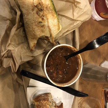 Zoup! Eatery - Spicy Black Bean Chili and Pesto 3 Cheese Sandwich - Salad Near Me - Chicago, Illinois