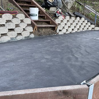 Superior Improvements - Block retaining wall with compacted sub grade under weedblock fabric, ready for synthetic grass! - Artificial Turf Near Me - Vallejo, California Superior Improvements - Block retaining wall with compacted sub grade under weedblock fabric, ready for synthetic grass! - Artificial Turf Near Me - Vallejo, California