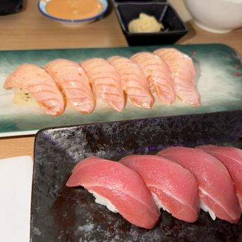 Las Vegas Sushi - Blue fin tuna and Seared Salmon nigiri is sooooo bomb - Japanese Near Me - Fort Lee, New Jersey