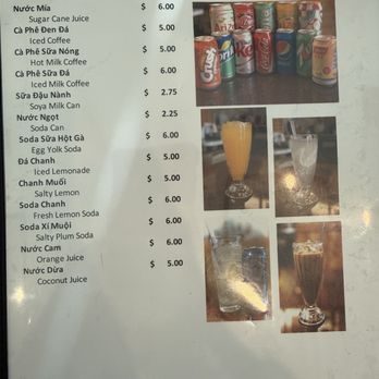 Pho Long Thinh - Beverage menu - Vietnamese Near Me - San Jose, California