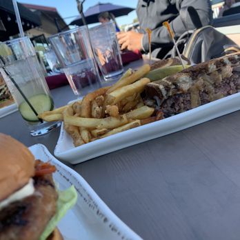 Monica’s Riverview - Cheesy melt with Garlic fro s and to the left was a godfather with a beyond burger - Breakfast & Brunch Near Me - Antioch, California Monica’s Riverview - Cheesy melt with Garlic fro s and to the left was a godfather with a beyond burger - Breakfast & Brunch Near Me - Antioch, California