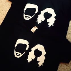 Front side of the two shirts Rob made. Super happy with them!