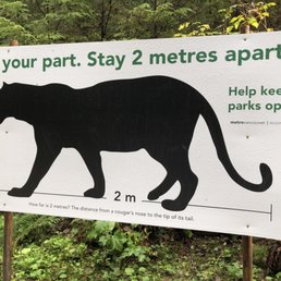 Cougar social distancing sign~ Cougar social distancing sign~