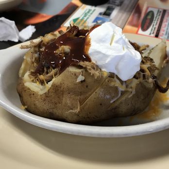 Smokehouse 228 - Loaded Tater w/ pulled pork - Smokehouse Near Me - Seymour, Tennessee Smokehouse 228 - Loaded Tater w/ pulled pork - Smokehouse Near Me - Seymour, Tennessee