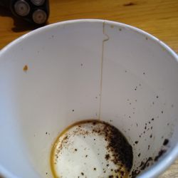 Dunkin' - The bottom of a decaf coffee we ordered in Boonville