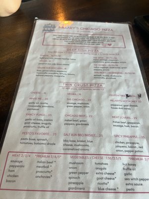 Menu photo 3 Hillary's Chicago Pizza Augustine, FL