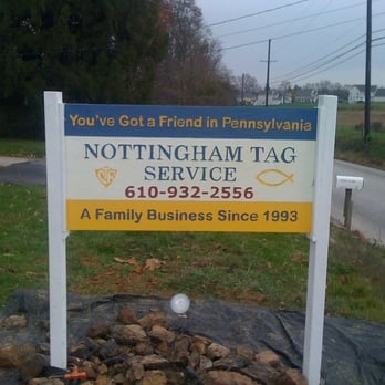 Nottingham Tag Service - Front Sign - Notaries Near Me - Oxford, Pennsylvania Nottingham Tag Service - Front Sign - Notaries Near Me - Oxford, Pennsylvania