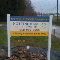 Nottingham Tag Service - Front Sign