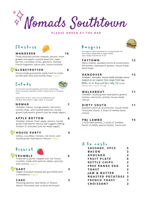Menu photo 5 Nomads Fayetteville, AR Menu photo 5 Nomads Fayetteville, AR