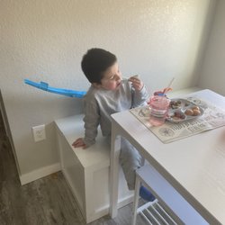 Behavioral Innovations - Malakai eats by himself is able to eat properly & clean up thanks to BI