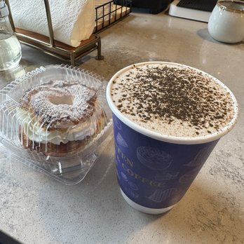 Mitten Sweets & Coffee - Paris brest and hojicha chocolate - Desserts Near Me - Seattle, Washington