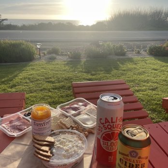 Castle Inn - Charcuterie with a spectacular view from the lawn area. Loved watching the sunset. - Hotels Near Me - Cambria, California