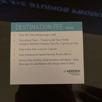 Le Meridien Madison - Destination fee card - Hotels Near Me - Washington, DC, District of Columbia Le Meridien Madison - Destination fee card - Hotels Near Me - Washington, DC, District of Columbia