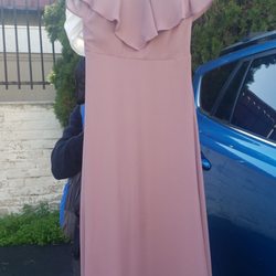 Cindy's Fashions - Jane Convertible Chiffon Dress Mauve Color in a natural lighting