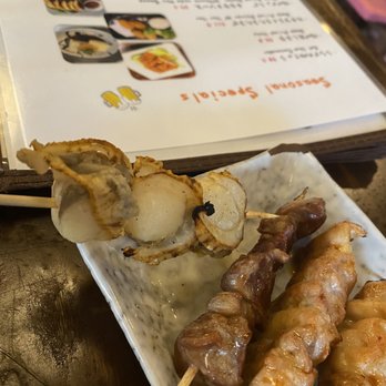 Tori Ton - Scallop skewer - Izakaya Near Me - Honolulu, Hawaii Tori Ton - Scallop skewer - Izakaya Near Me - Honolulu, Hawaii