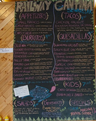 Menu photo 3 Railway Cantina Seward, AK Menu photo 3 Railway Cantina Seward, AK